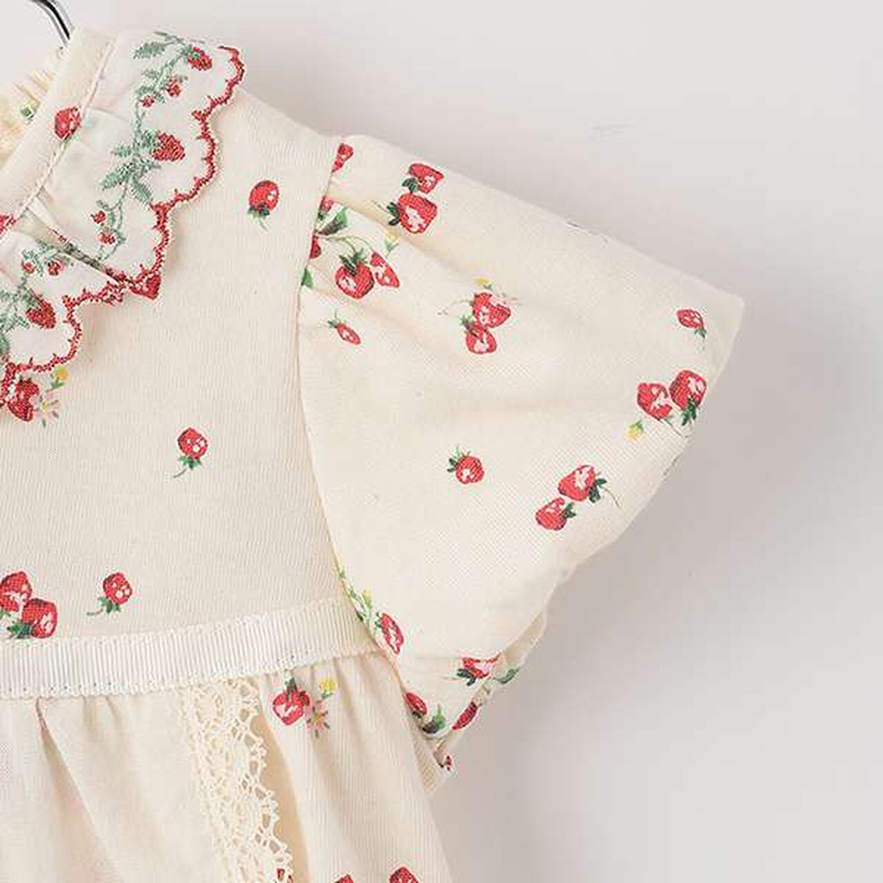 Wild Strawberry Baby Suit,Pearl white, large image number 4