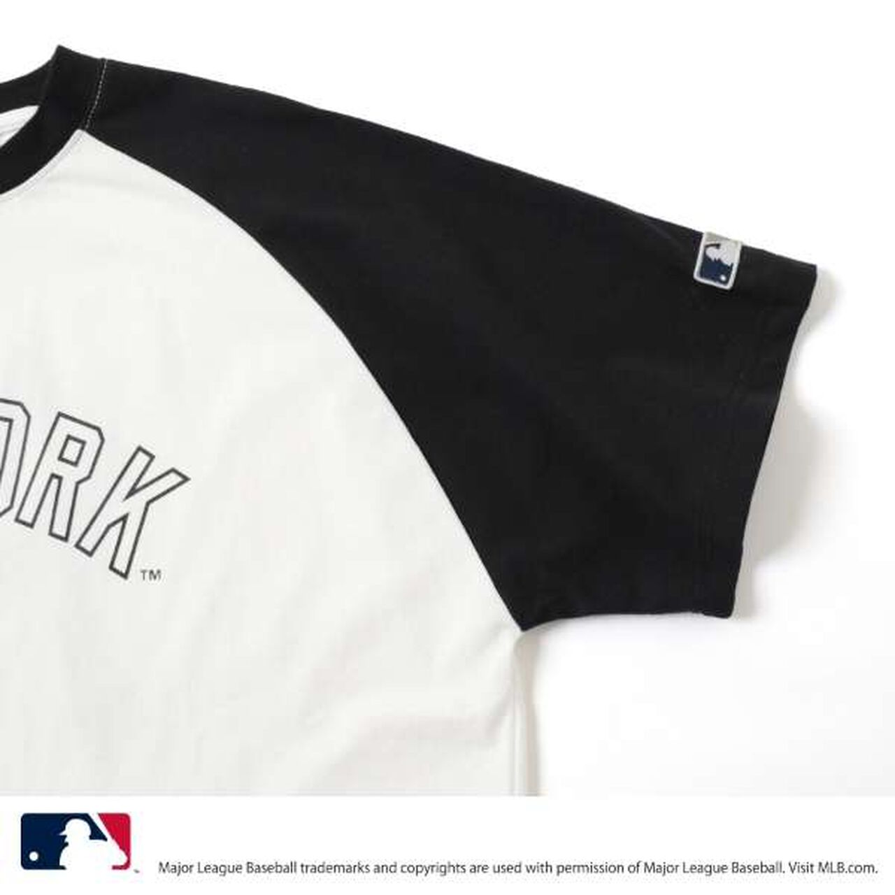 [MLB] Team Logo Print Raglan Short Sleeve T-Shirt,White, large image number 5