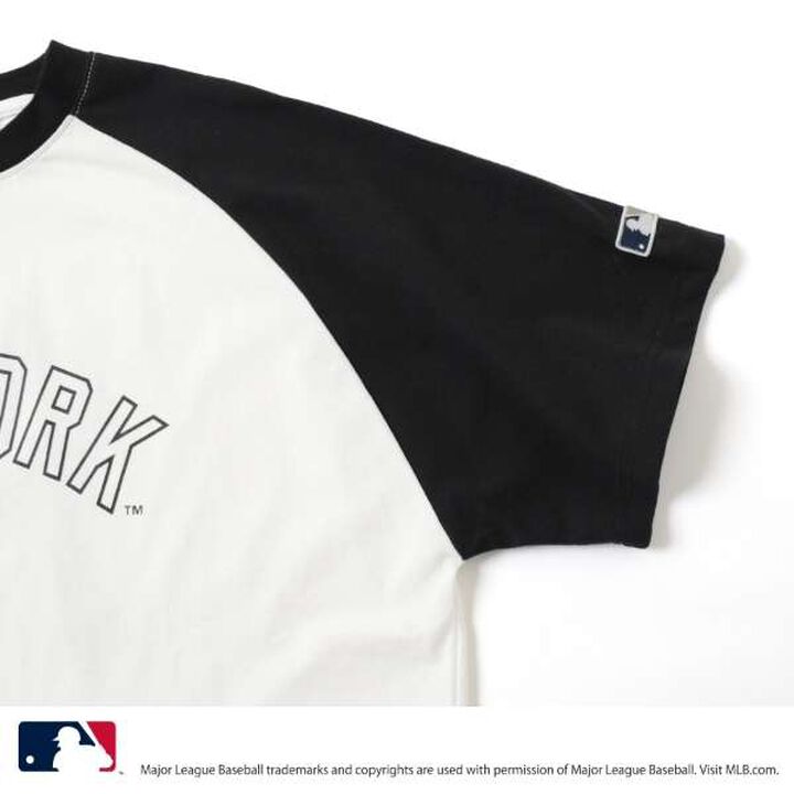 [MLB] Team Logo Print Raglan Short Sleeve T-Shirt,White, medium image number 5