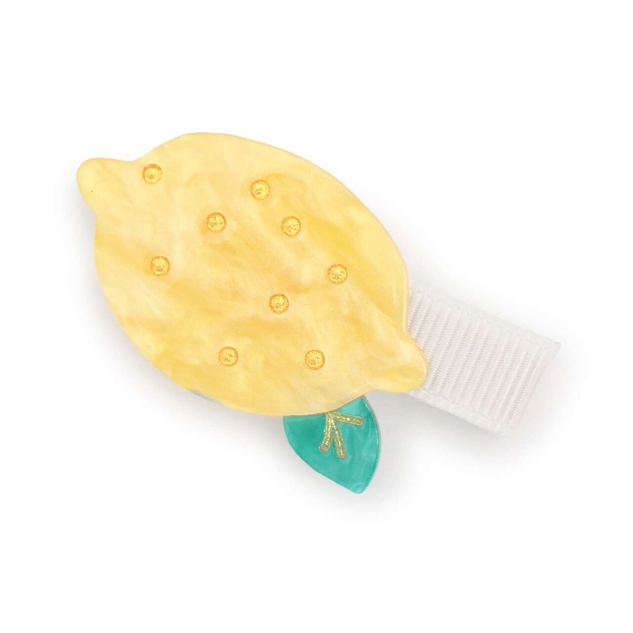 Acrylic Hair Clip,Lemon yellow, large image number 0