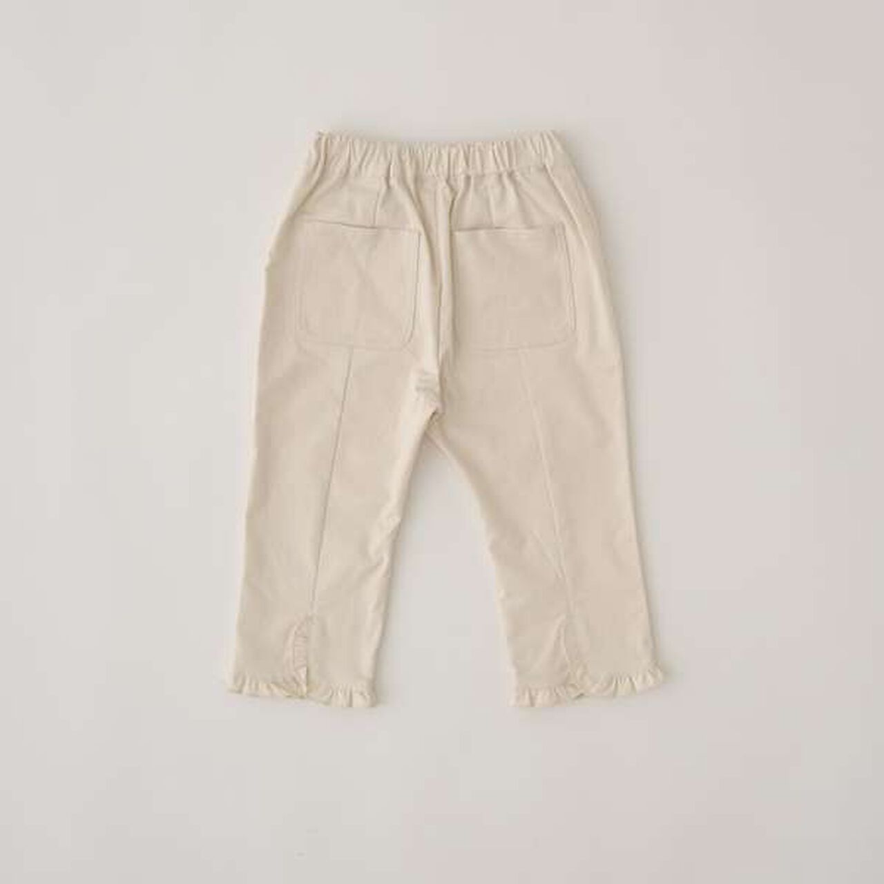 Chibi Frill Stretch Capri Pants,Ivory, large image number 13