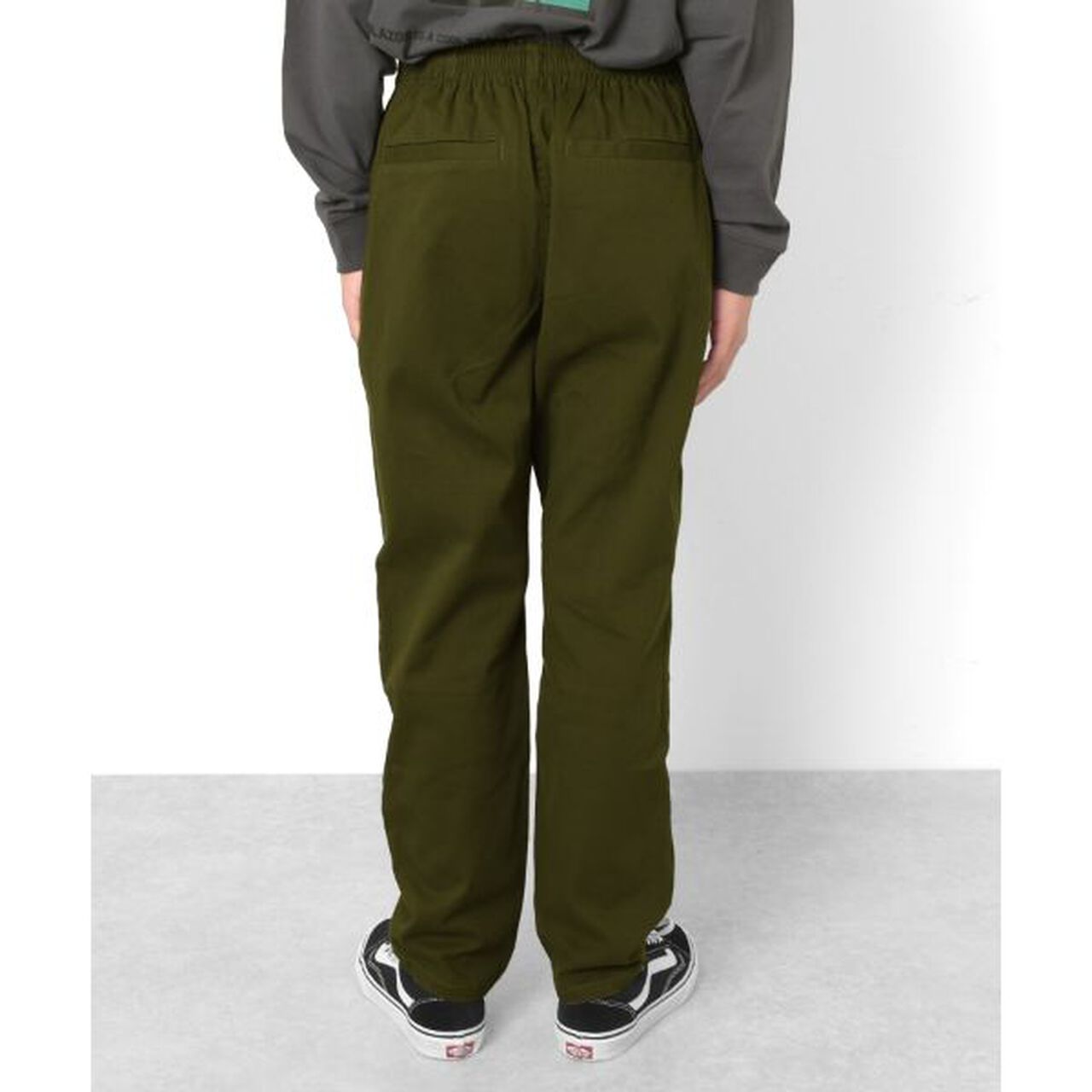 [Adult Size Available] Color Twill Double Knee Pants,Black, large image number 12