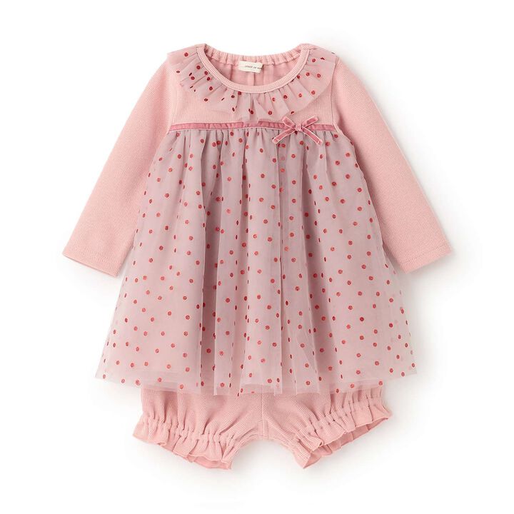 Sparkling Dot Baby Suit,Pearl white, medium image number 11