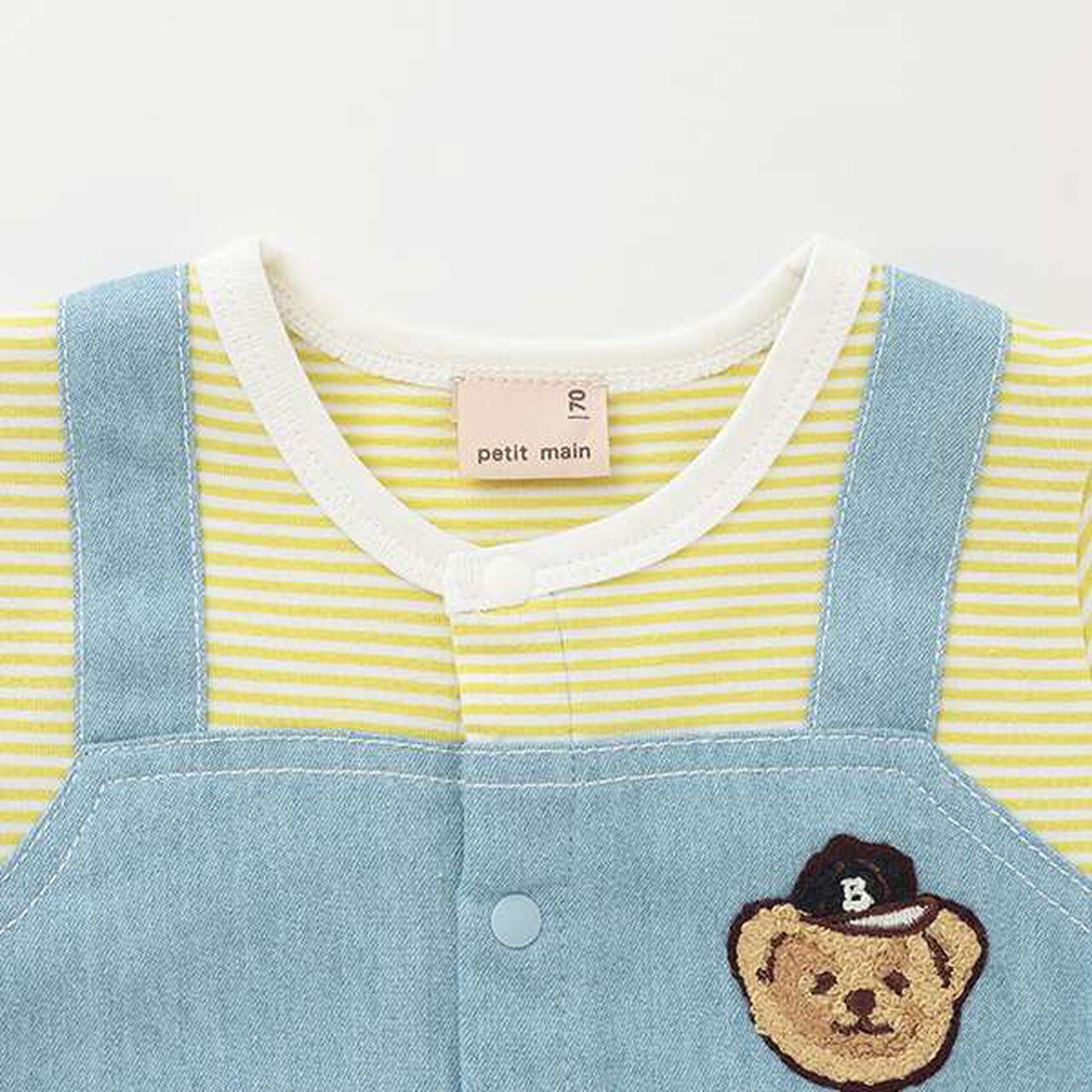 Salope-Style Short-Sleeve Coverall,Off white, large image number 2