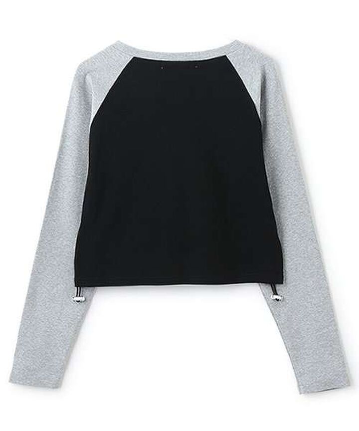 Shirred Raglan Long Sleeve T-Shirt,Off white, medium image number 9