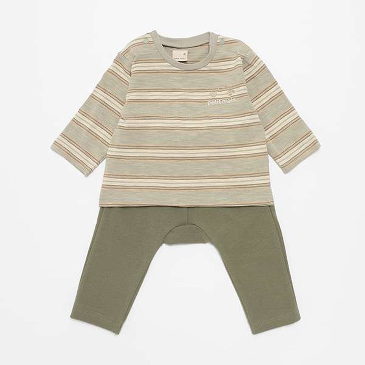Random Stripe Pattern Outfit Set,Light green, large image number 8