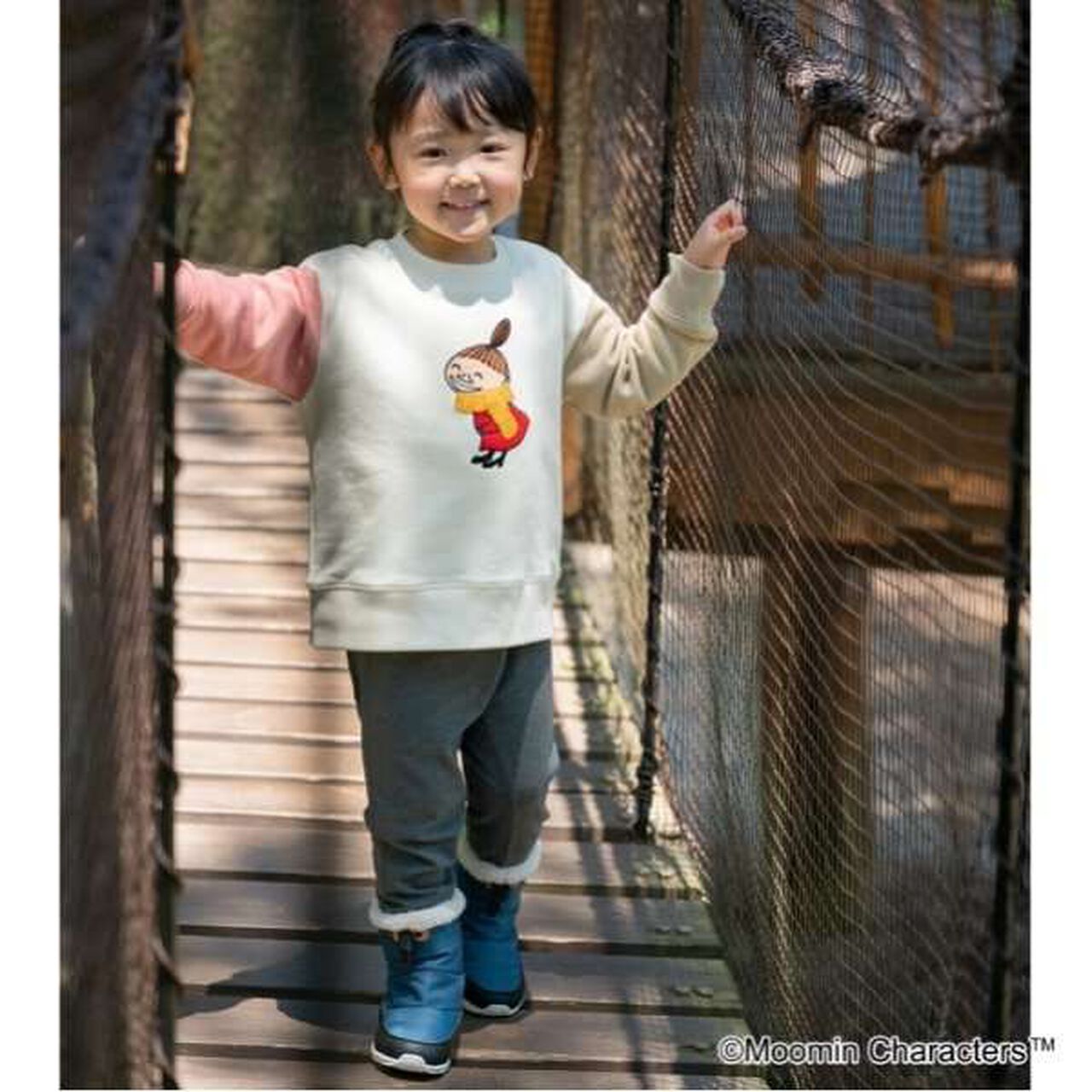 [MOOMIN] Moomin House Long-Length Leggings,Charcoal gray, large image number 9