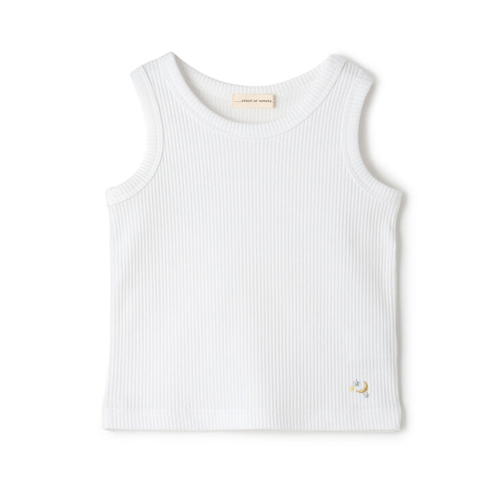 Ribbed Tank Top,Off white, medium image number 0