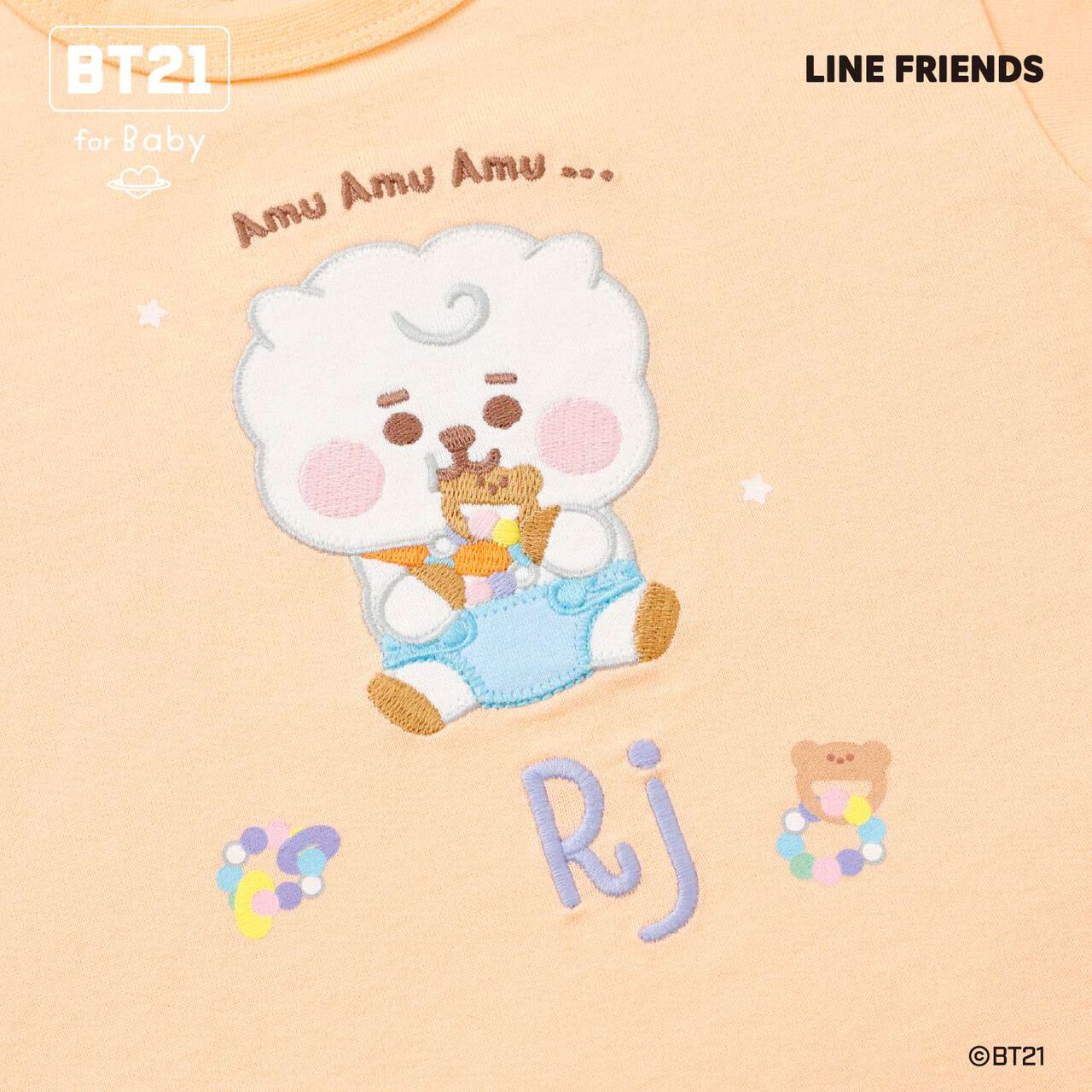 [BT21] Appliqu&eacute; Short Sleeve T-Shirt,Blue, large image number 6