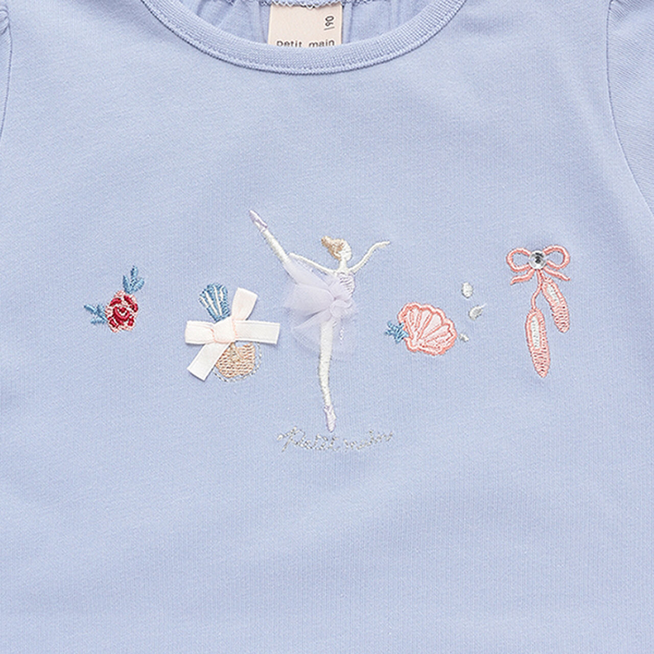 [Cool Touch] Ballet Motif T-Shirt,Sax blue, large image number 15