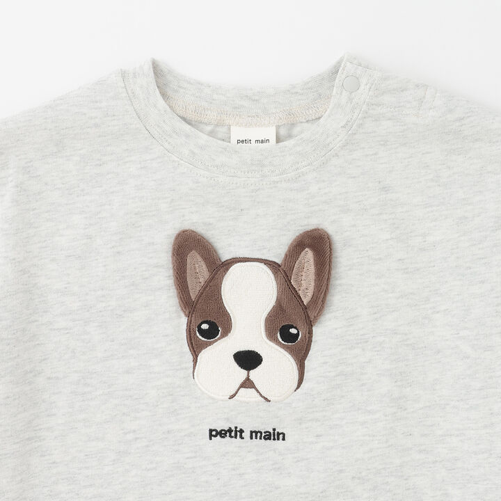 [接觸涼感] DOG貼布刺繡短袖T恤,苔蘚綠, medium image number 10