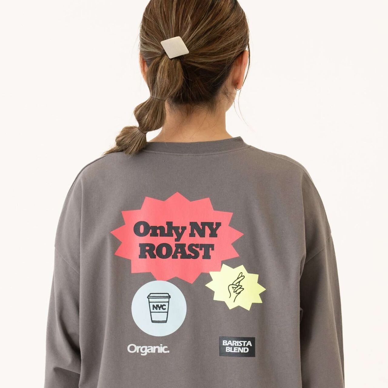 [Parent-Child Matching] [DAD] Neon Color Logo Long Sleeve T-Shirt,White, large image number 11