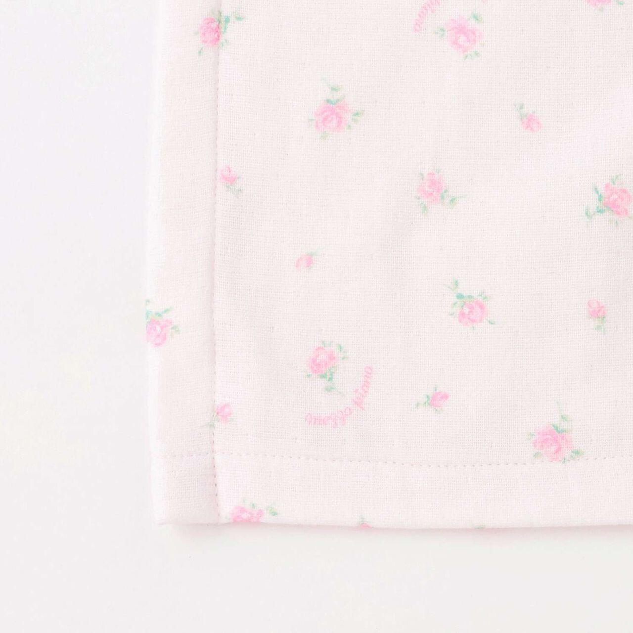 [Box Included] Rose Pattern Gauze Towel, Bath Poncho, and Handkerchief Set,Light pink, large image number 4