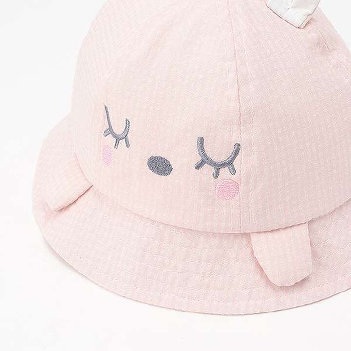 Bunny Ear Hat with Sunshade (46-48 cm),Off white, medium image number 3