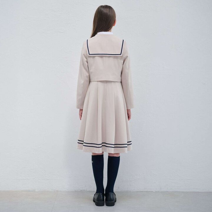 Sailor Short Jacket & Jumper Skirt Set,Beige, medium image number 19