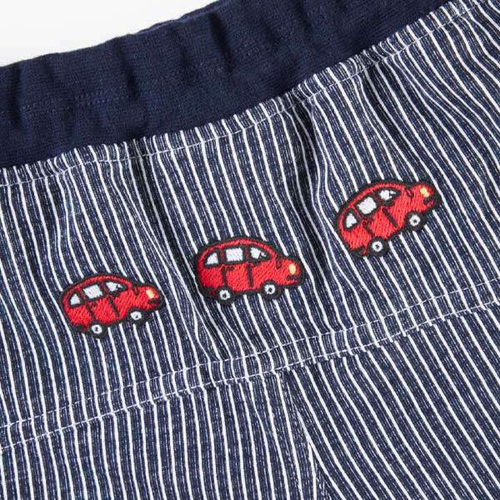 Pre-dyed Stripe Half Pants (80-90),Charcoal gray, medium image number 7