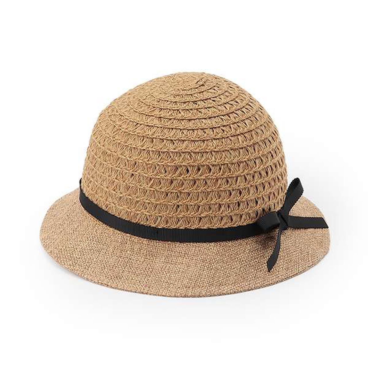 Mixed Material Hat,Ivory, large image number 3