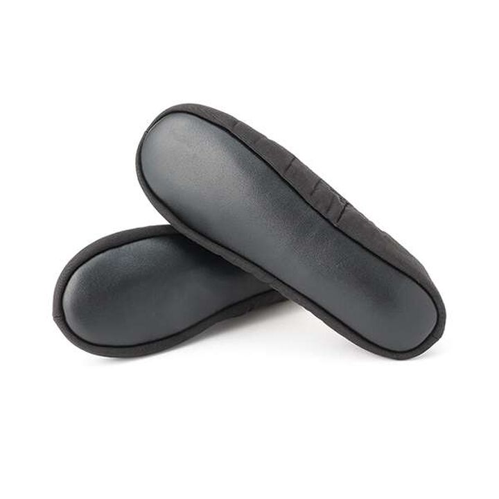 Drawstring Pouch Folding Slippers,Black, medium image number 6