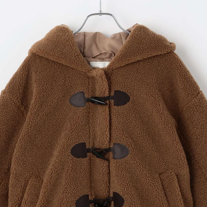 Ring Boa Short Duffle,Brown, medium image number 6