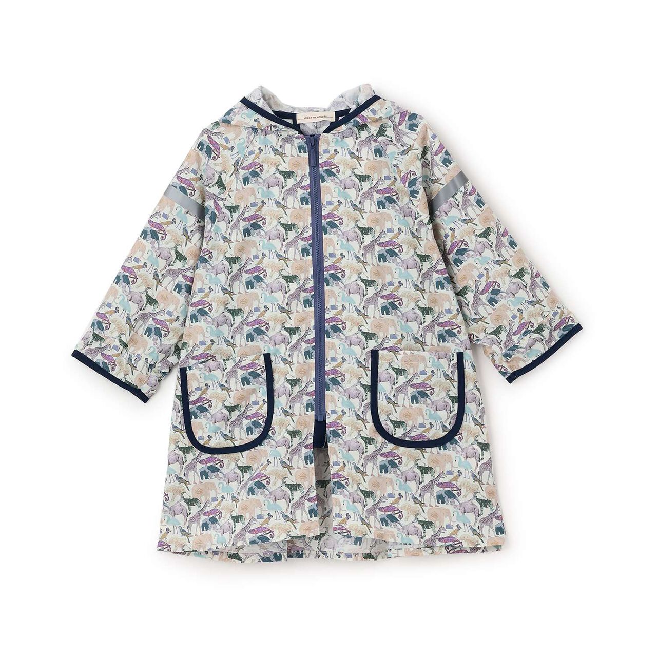 Queue for the Zoo Raincoat,Blue, large image number 0