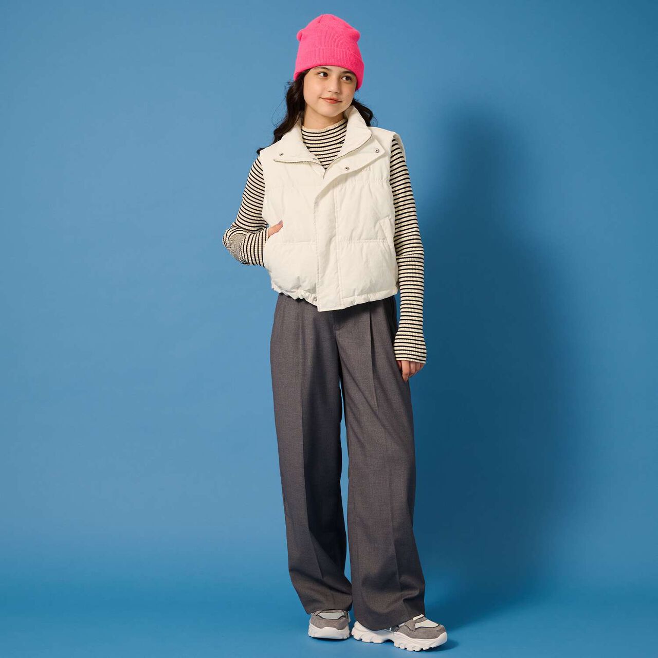 [AMI] Suspender Slacks Pants,Charcoal gray, large image number 18