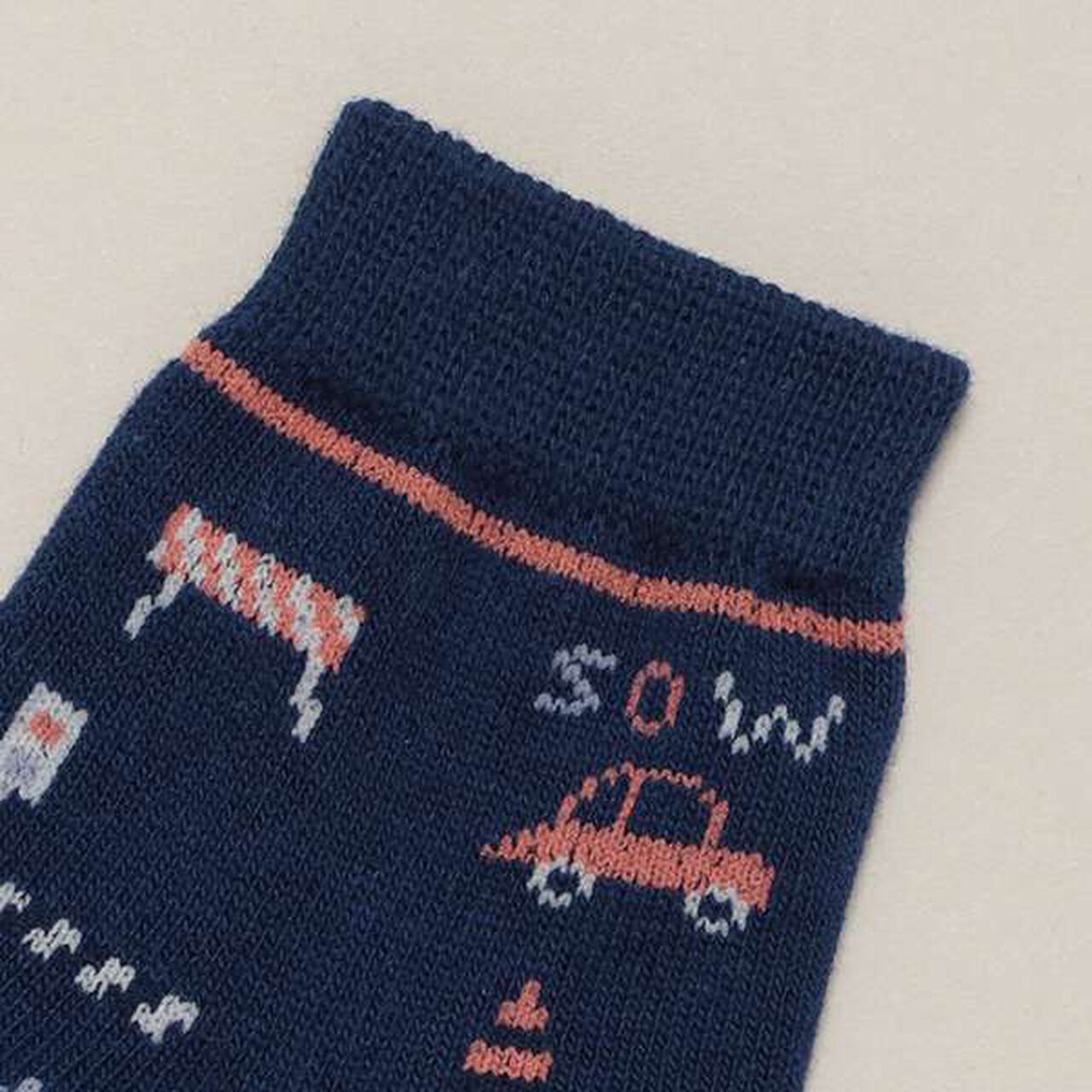 Boys' Car Socks,Navy, large image number 1