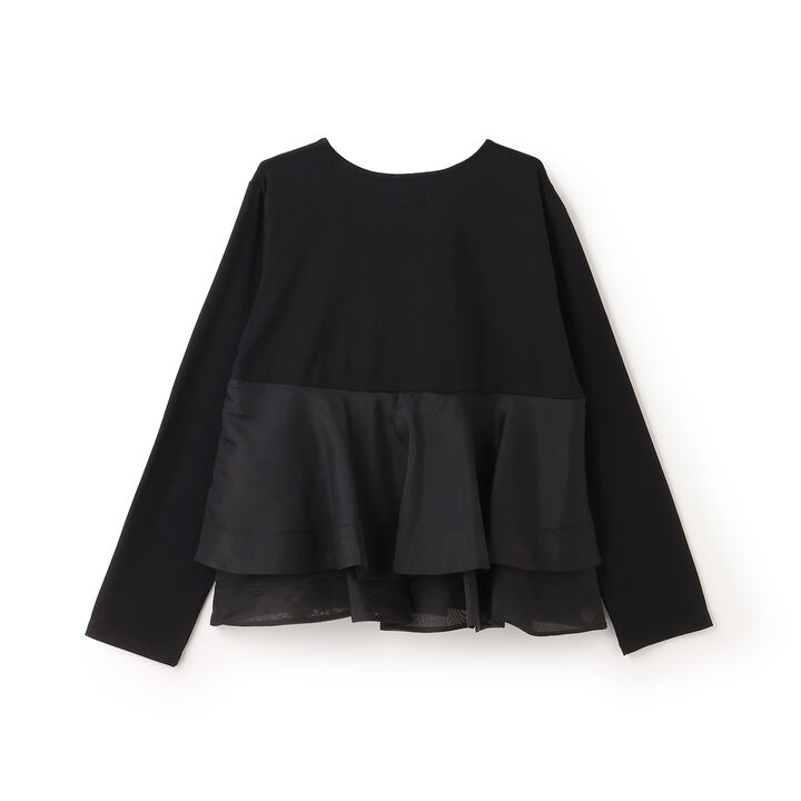 Organza Docking Long-Sleeve T-Shirt,Striped, medium image number 8