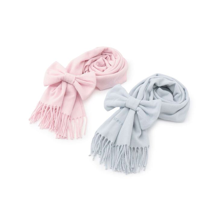 Scarf with Ribbon Chouchou,Light pink, medium image number 4
