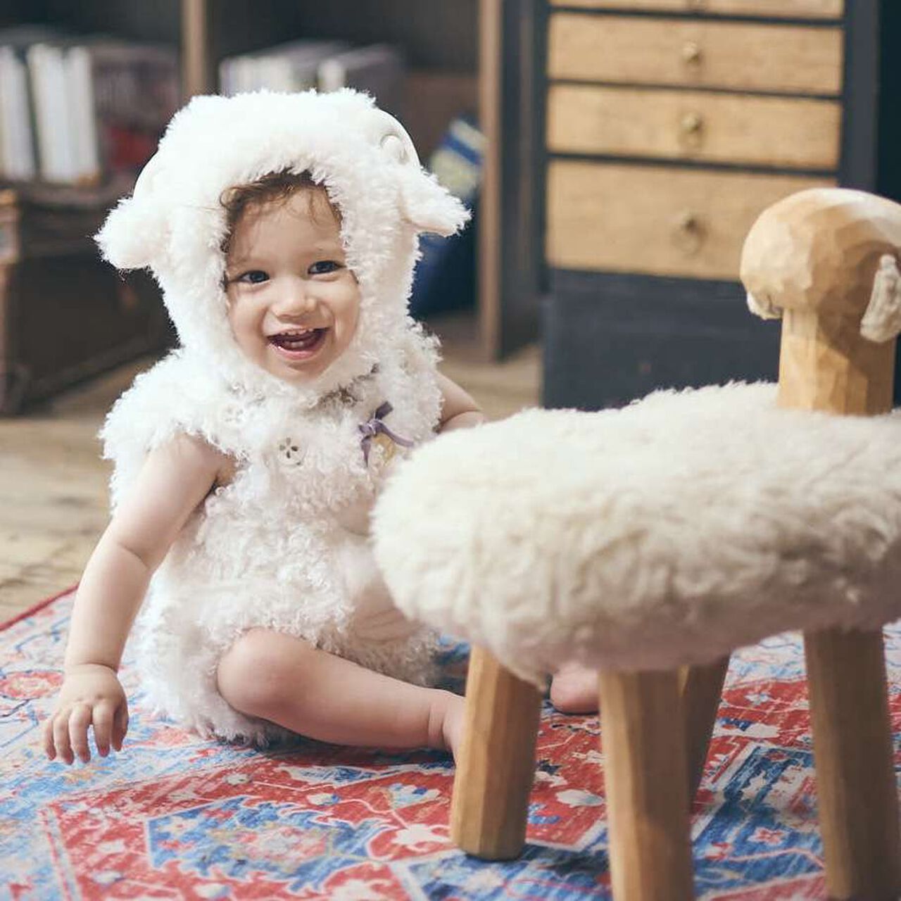Sheep Plush Toy Set,Off white, large image number 1