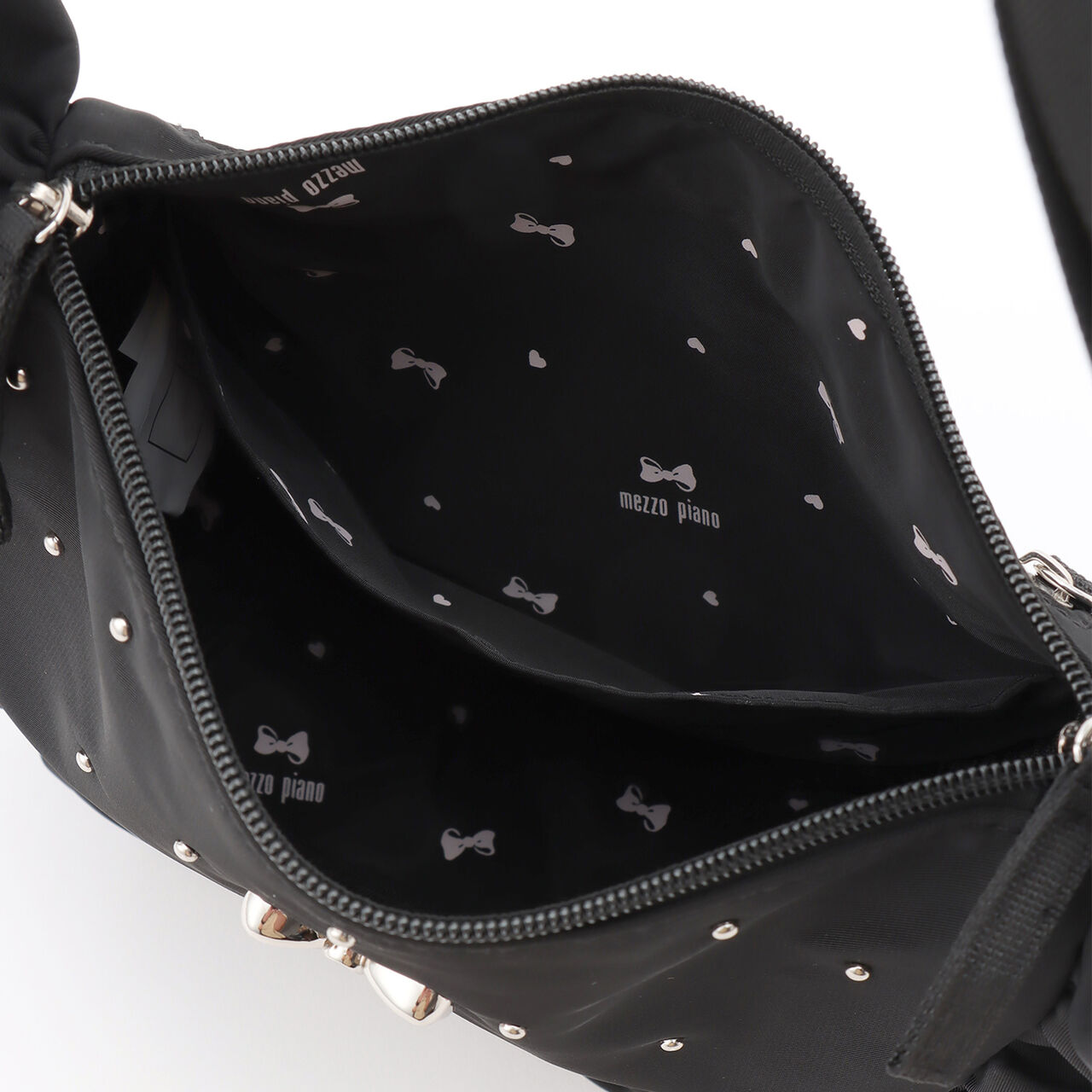 Frill Shoulder Bag,Black, large image number 5