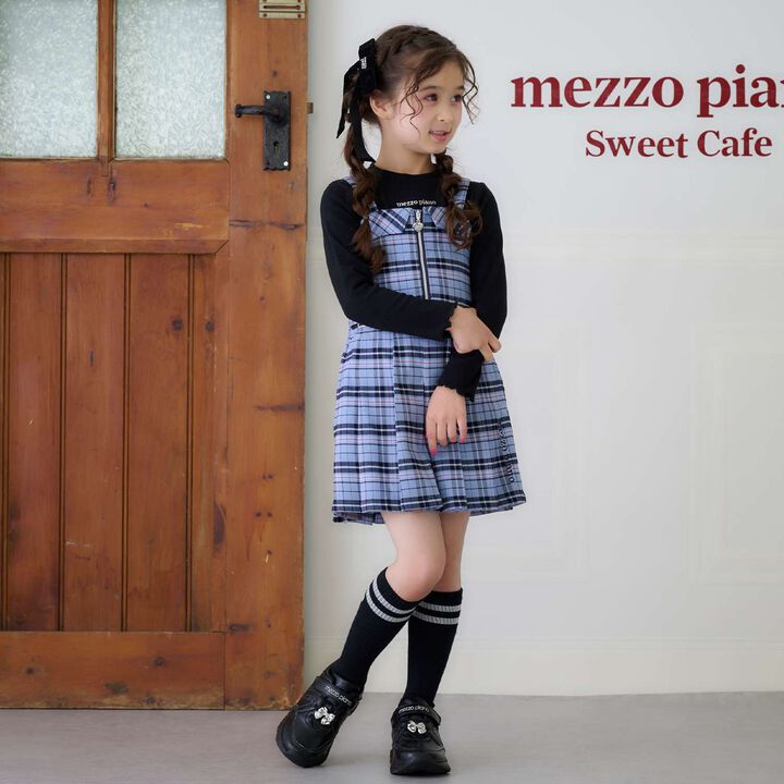 Check Pleats Culotte Skirt with Side Belt,Beige, medium image number 17