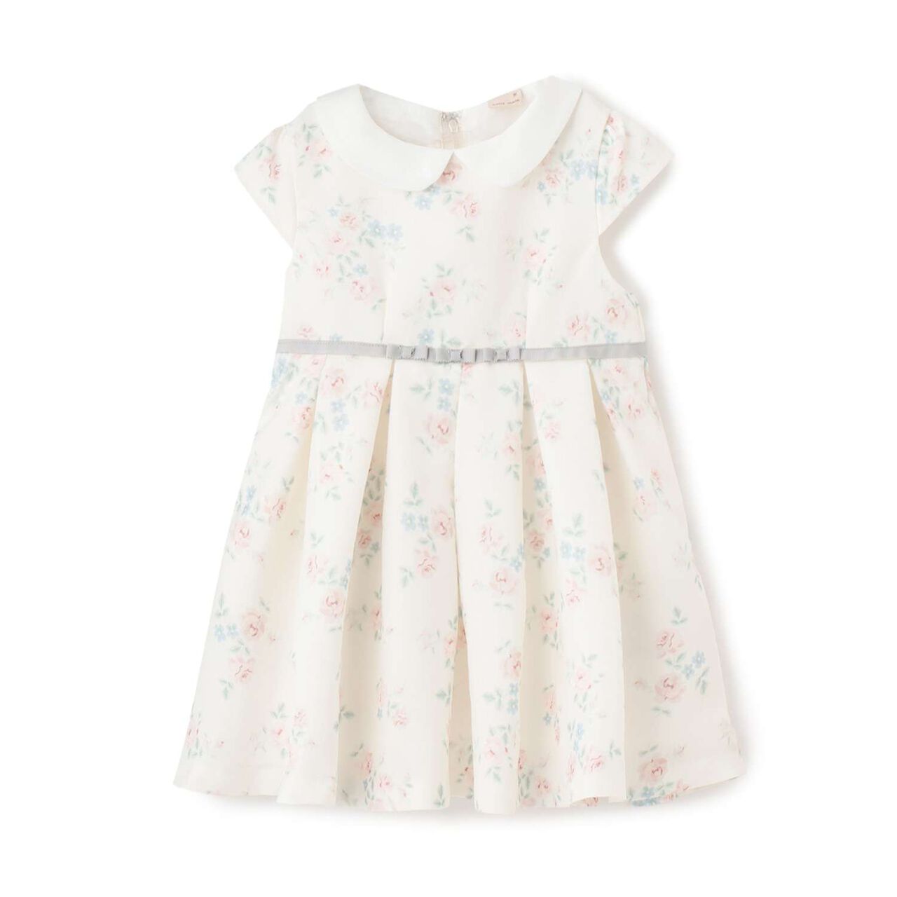 Collared Tuck One-Piece Dress,Multi color, large image number 6