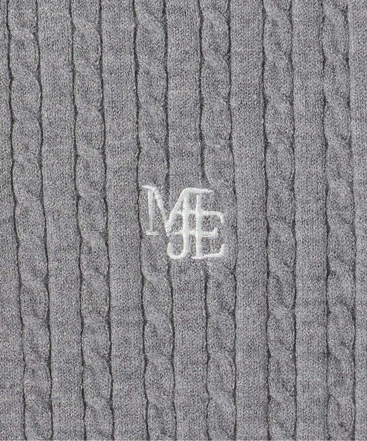 Heart Button Cable Cardigan,Gray, medium image number 7