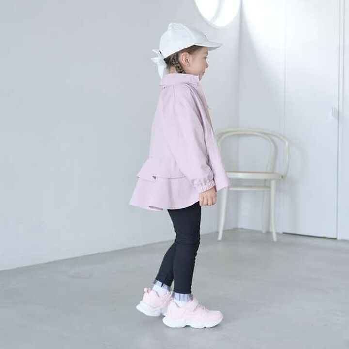 Tulle Frill Hem 3/4 Leggings,Pink, medium image number 5