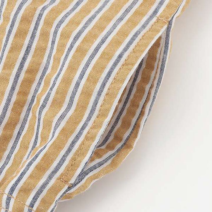 Stripe Short-Sleeve Outfit Set,Camel, medium image number 8