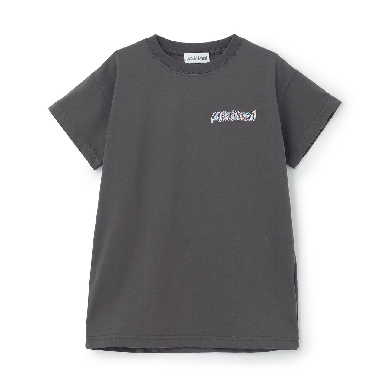 [Cool Touch] Back Photo Short-Sleeve T-Shirt One-Piece Dress,Charcoal gray, large image number 0