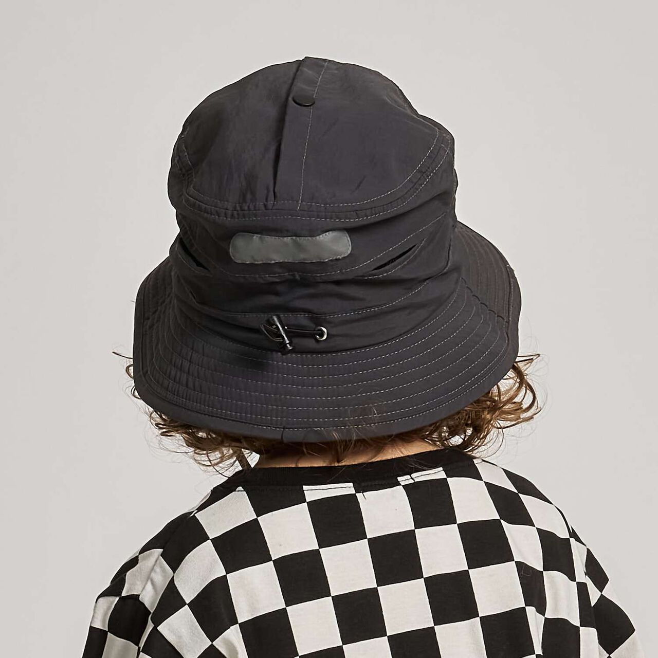 [School-Ready] [Water-Repellent, Anti-Stain, Durable, UV] Compact Hat with Reflective Sheet,Charcoal gray, large image number 25