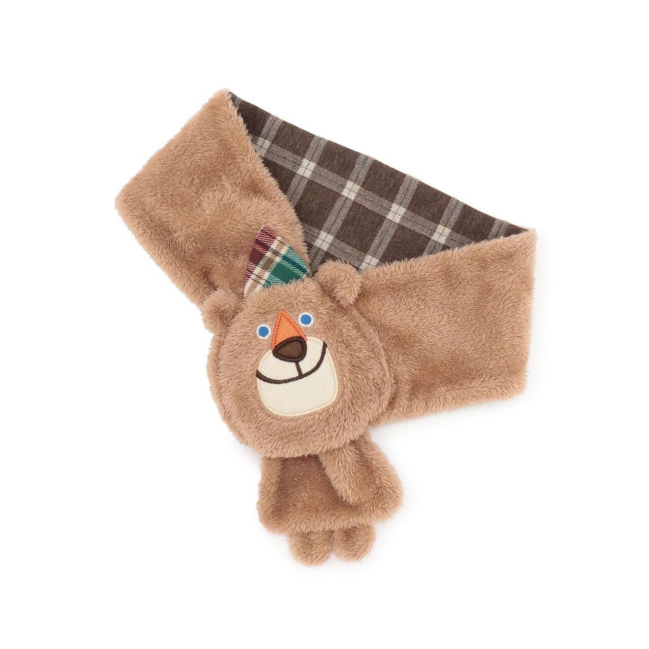 Korobokkuru Animal Scarf,Brown, large image number 5