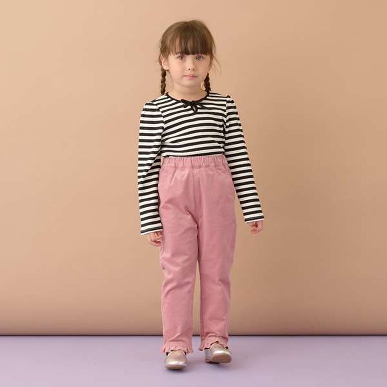 Heart Pocket Corduroy Pants,Charcoal gray, large image number 3