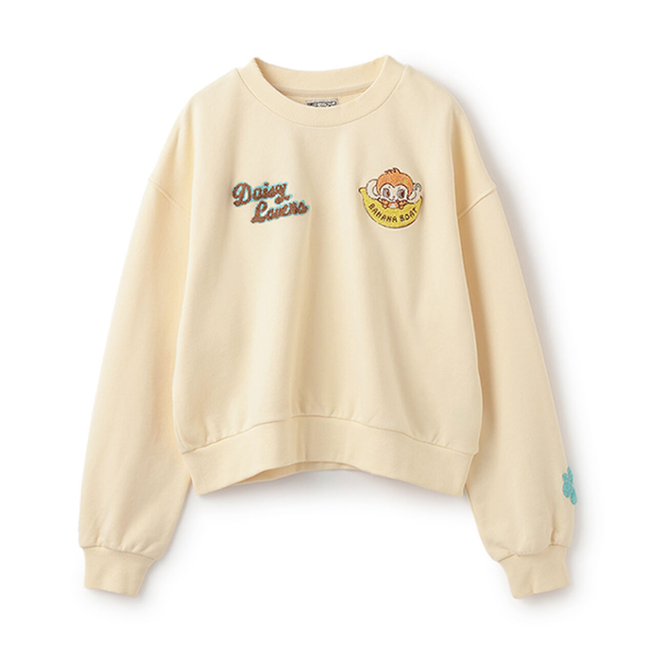 Lucky Sagara Embroidery Sweatshirt,Cream, large image number 15