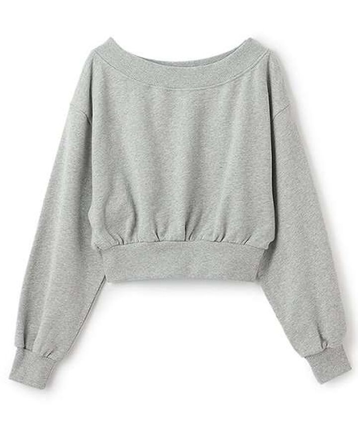 Off-Shoulder Sweatshirt Pullover,Purple, medium image number 3