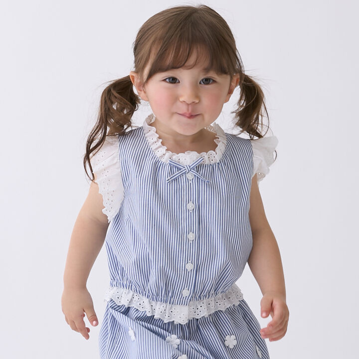 Link Cotton Lace Overalls,Ivory, medium image number 2