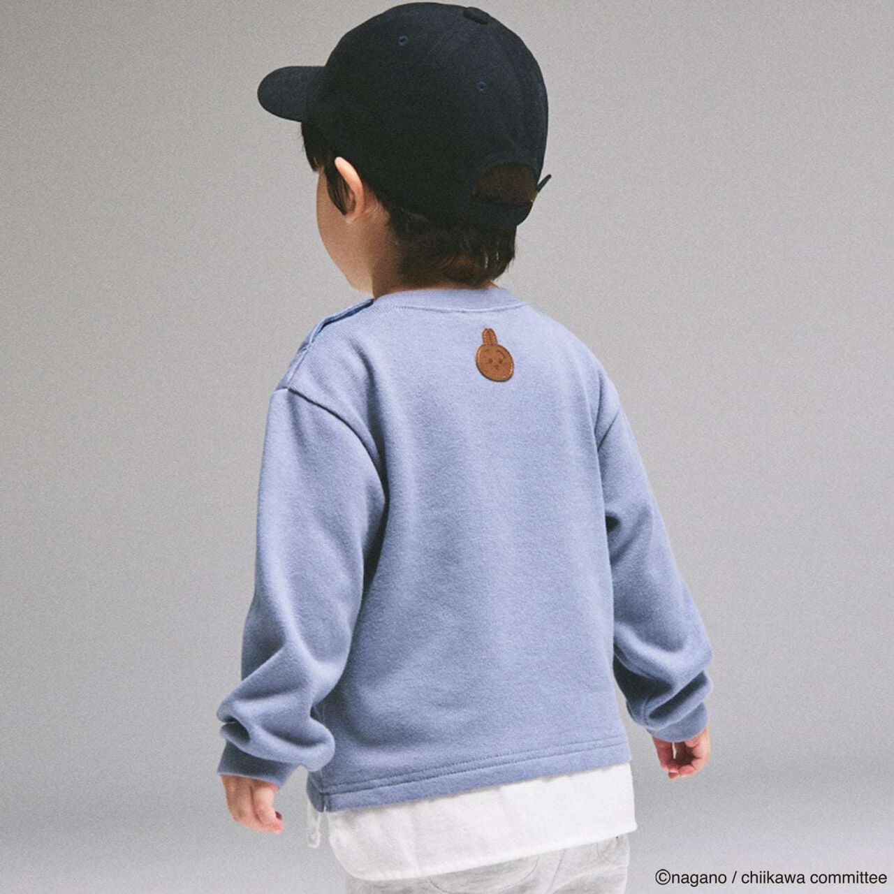 [Anime Chiikawa] Star Logo Appliqu&eacute; Pocket T-Shirt,Light blue, large image number 1