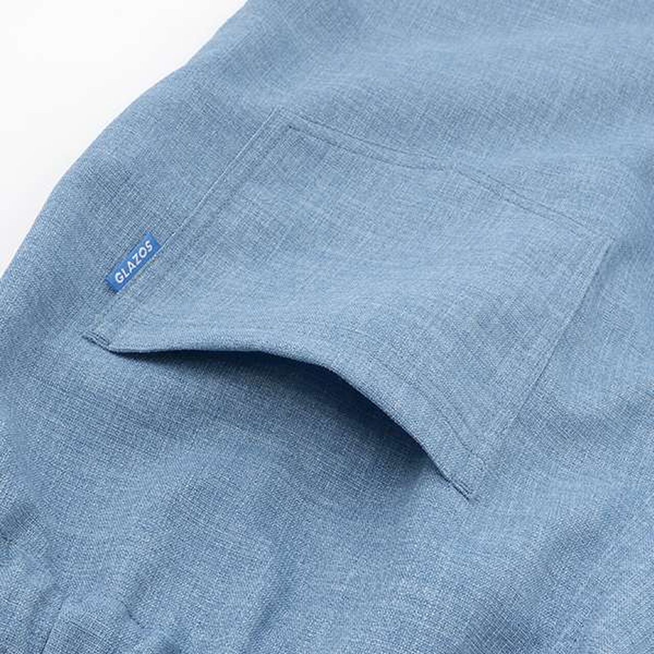Panama-Style Tuck Half Pants,Deep blue, large image number 6