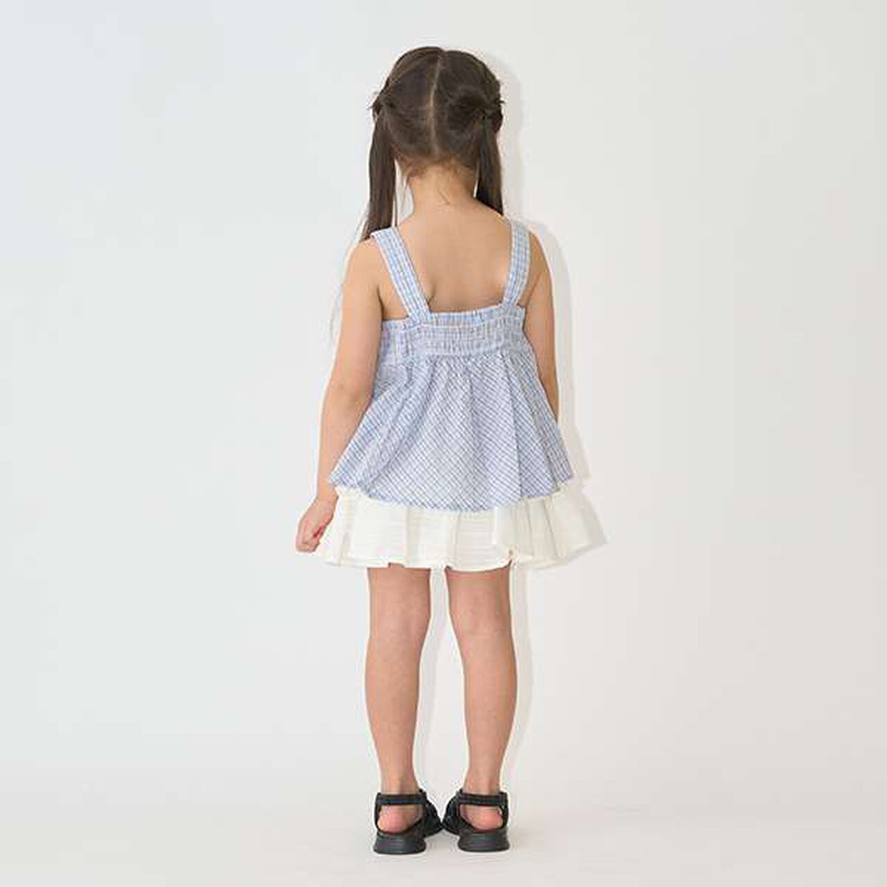 Pattern Assorted Peplum Camisole,Sax blue, large image number 14