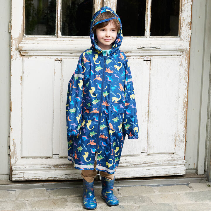 All-Over Pattern Raincoat,Navy, medium image number 0