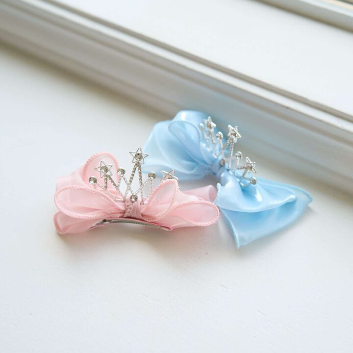 Halloween Big Ribbon Tiara Hair Clip,Sax blue, medium image number 8