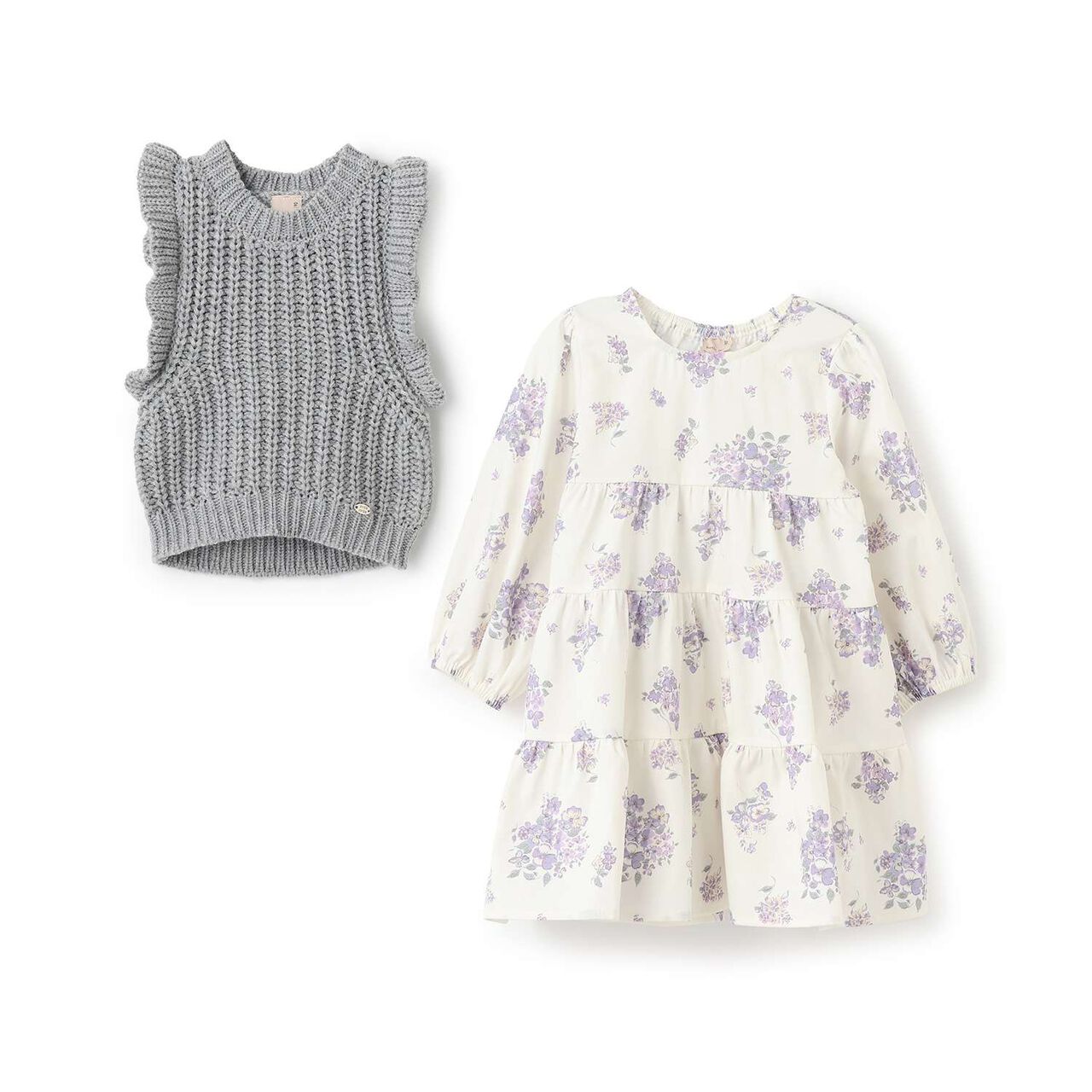 Link One-Piece Dress with Vest,Light pink, large image number 9