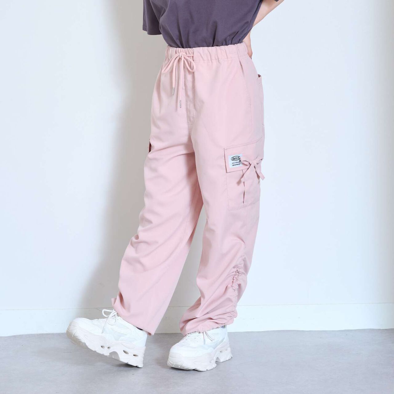 [7days] Cargo Pants with Ribbon,Light beige, large image number 2