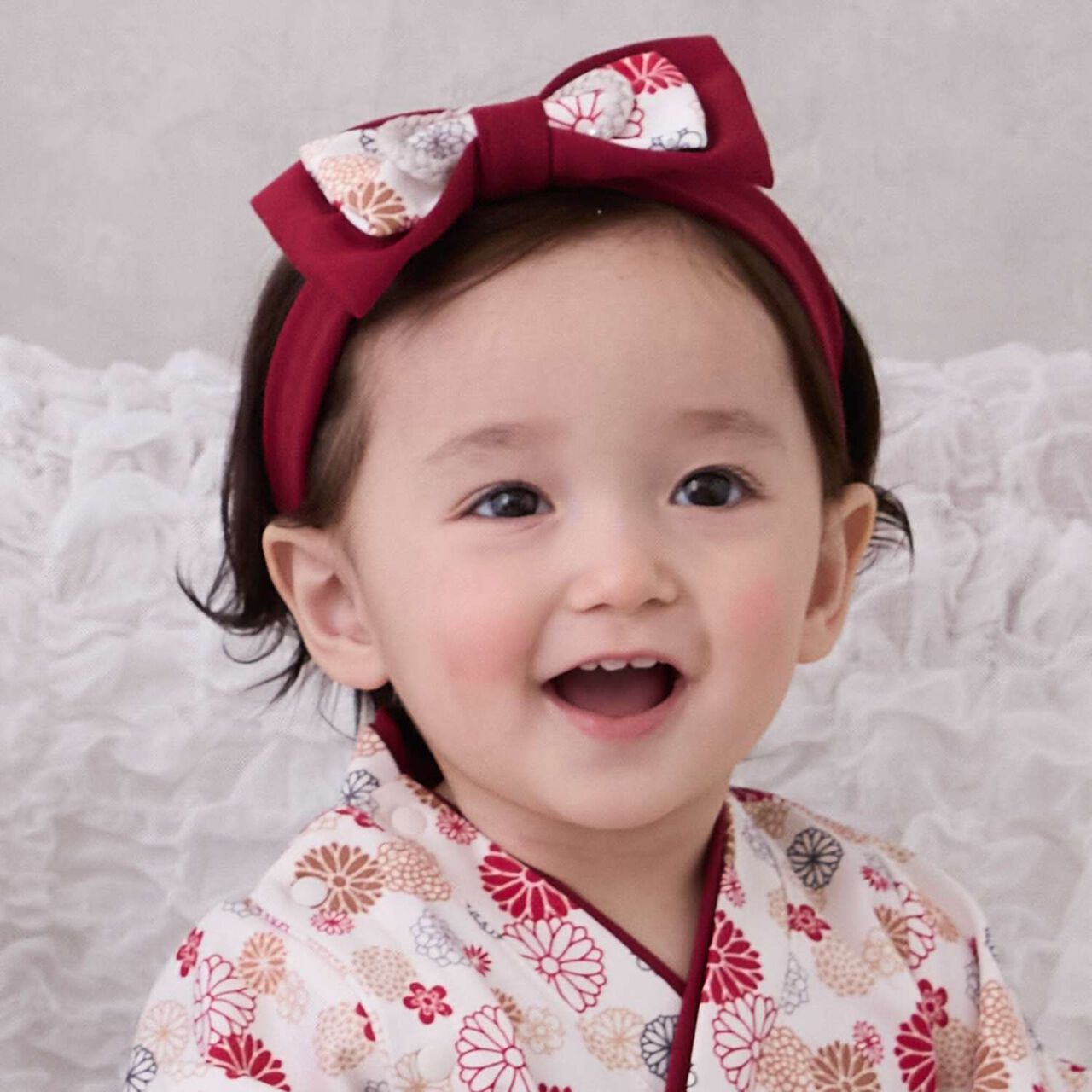 Japanese Style Ribbon Headband,Red, large image number 0